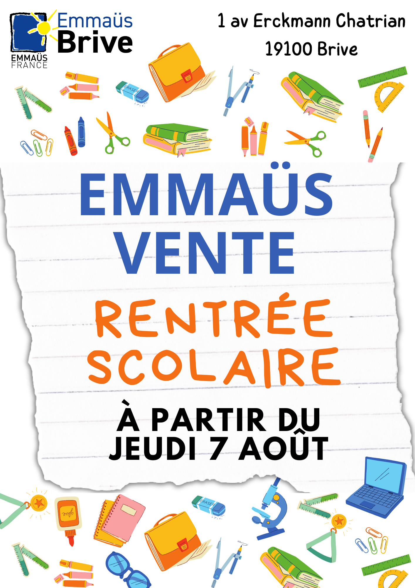 affiche vente scolaire