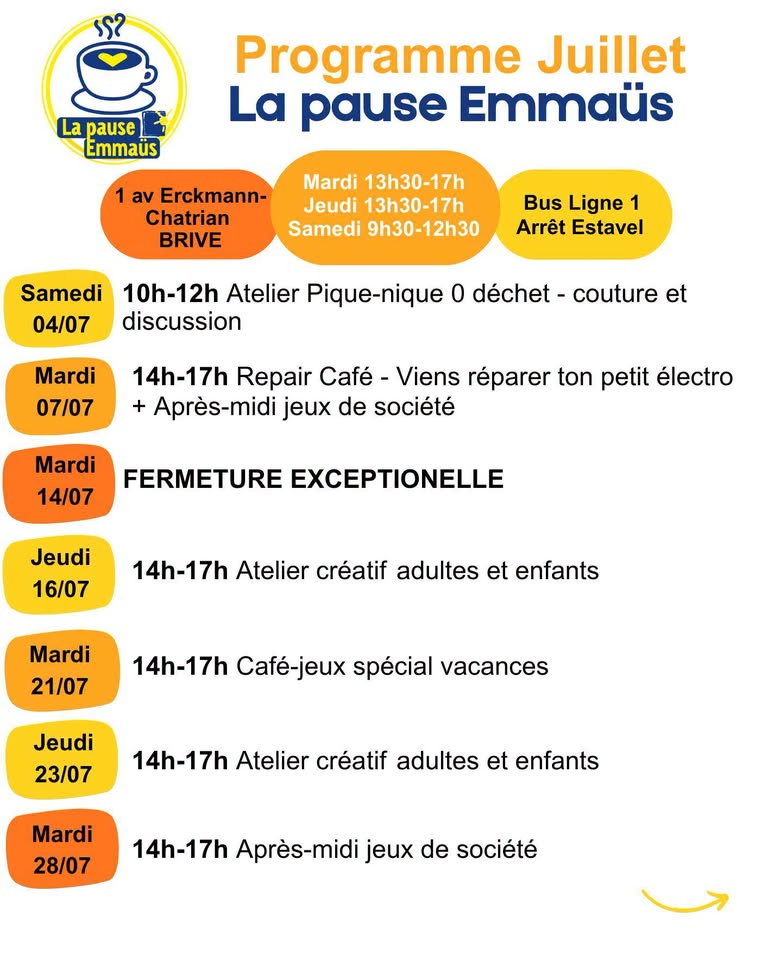 Pause Emmaus Juillet 2026